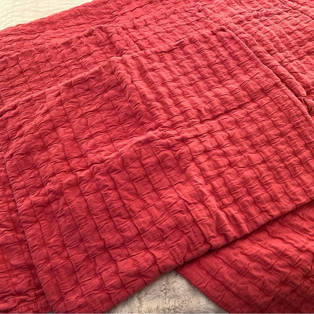 Eileen Fisher Home Organic Cotton Ripple Blanket with 2 Shams